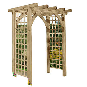 Перголи навіси для саду | Дерев'яна пергола 1 на 2 м,  "Клэр"