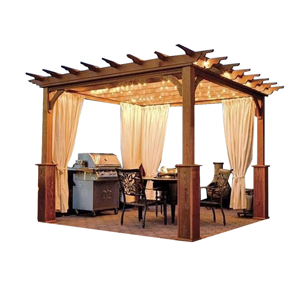 Пергола навіс для саду | Дерев'яна пергола 4 на 4 м, "Ліішь"