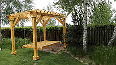 Пергола навіс для саду | Дерев'яна пергола1.5 на 2 м, "Мейо", фото 2