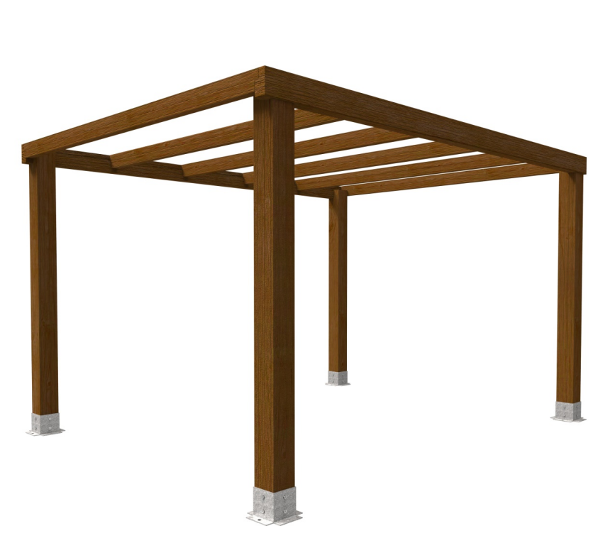 Альтанки та перголи для троянд | Дерев'яна пергола 4 на 4 м, "Іракліон"