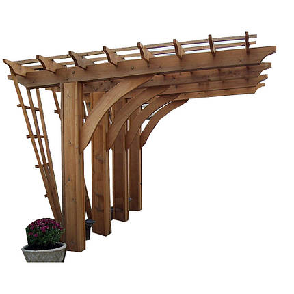 Перголи для дачі | Тераси-перголи | Дерев'яна пергола 4 на 4 м, "Катерина ", фото 1