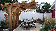 Перголи для дачі | Тераси-перголи | Дерев'яна пергола 4 на 4 м, "Катерина ", фото 2
