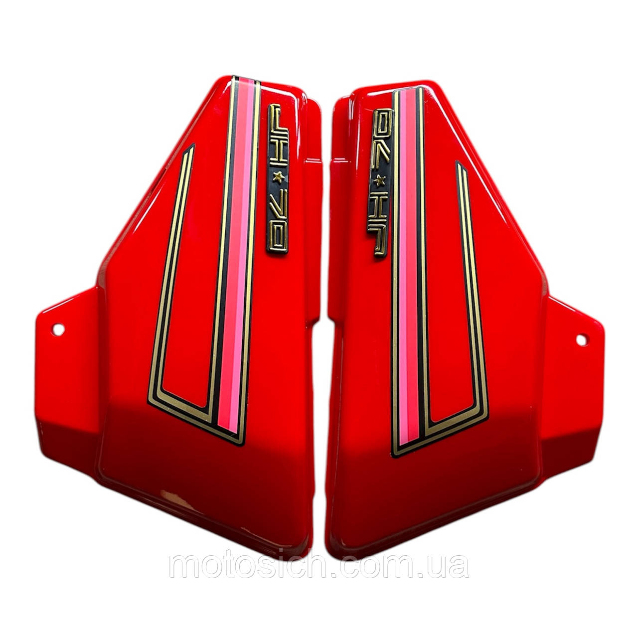 Пластик середніх боковин Альфа червоні (пара), фото 1