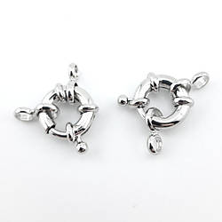 Карабін шпригель Wheel мідний позолота 11х15 мм 1 шт. Біле золото