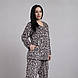 Жіноча махрова піжама "Молочний Леопард-кнопка" р.52-64, фото 2