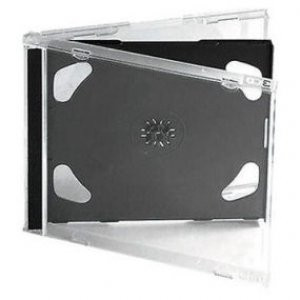 Бокс для 2-CD диска Jewel case 10 мм, чорний трей