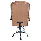 Офісне крісло MASTER PRESTIGE KO42CAP —  підніжка, коричнева екошкіра, обертове, регульоване, до 150 кг, фото 5
