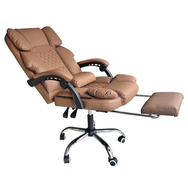 Офісне крісло MASTER PRESTIGE KO42CZ масажер підніжка екошкіра чорна