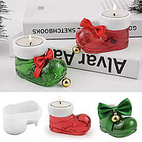 Молд для кашпо/свічника «Новорічна шкарпетка», невеликого розміру. Для гіпсу, акрилу.