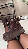 Жіночі зимові хайтопи, зимові кеди на високій підошві, жіночі снікерси зимові, фото 10