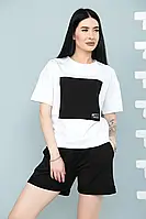 Спортивний костюм на кожен день футболка та шорти у кольорах