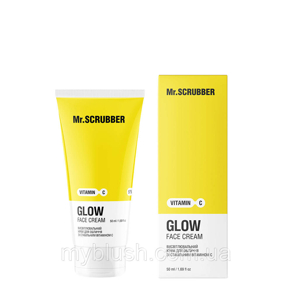 Висвітлювальний крем для обличчя Mr.SCRUBBER Glow Vitamin C зі стабільним вітаміном С 50 ml, фото 1