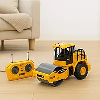 Іграшка спецтехніка на радіокеруванні 2136 — дорожній каток із гумовими колесами, акумулятор 3.7V, фото 6