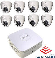 1Мп Комплект відеоспостереження HDCVI Dahua 8 внутрішніх камер