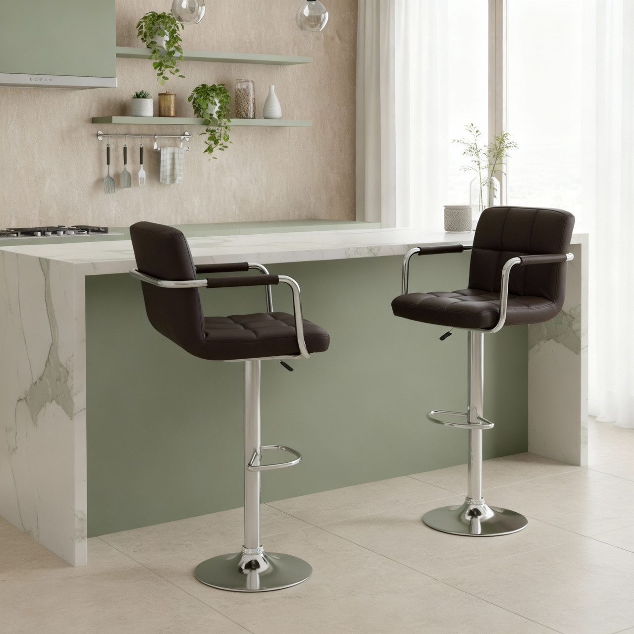 Барний стілець Just Sit Astana до100 кг. коричневий стілець візажиста, барне крісло