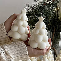 Молд «Ялинка у снігу», мод.1075, дуже м'який та еластичний силікон, 1 шт. Розмір М, прибл. 10 см