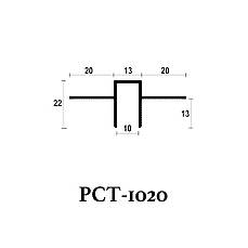 Профіль тіньового шва алюмінієвий роздільний PCT-1020 чорний