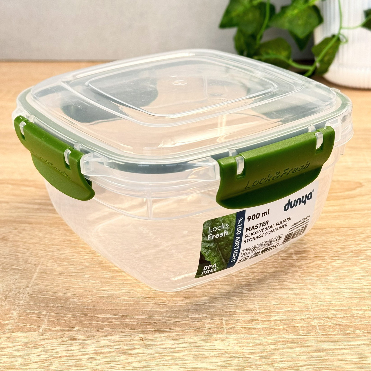 Квадратний харчовий контейнер 0,9л 30803 Dunya