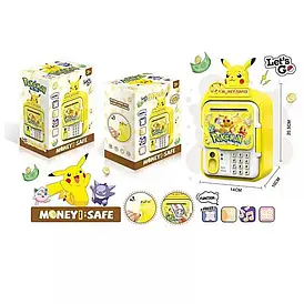 Сейф WF 3023 PK звуки, підсвічування, наліпки, іграшкові гроші, в коробці