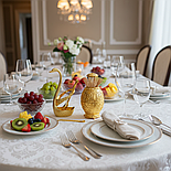 Набір десертних вилочок Swan Gold Sakura 6 шт з підставкою, фото 3