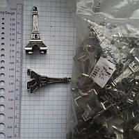 Метал. підвіска "Ейфелева вежа" срібло, 50 шт. в уп.