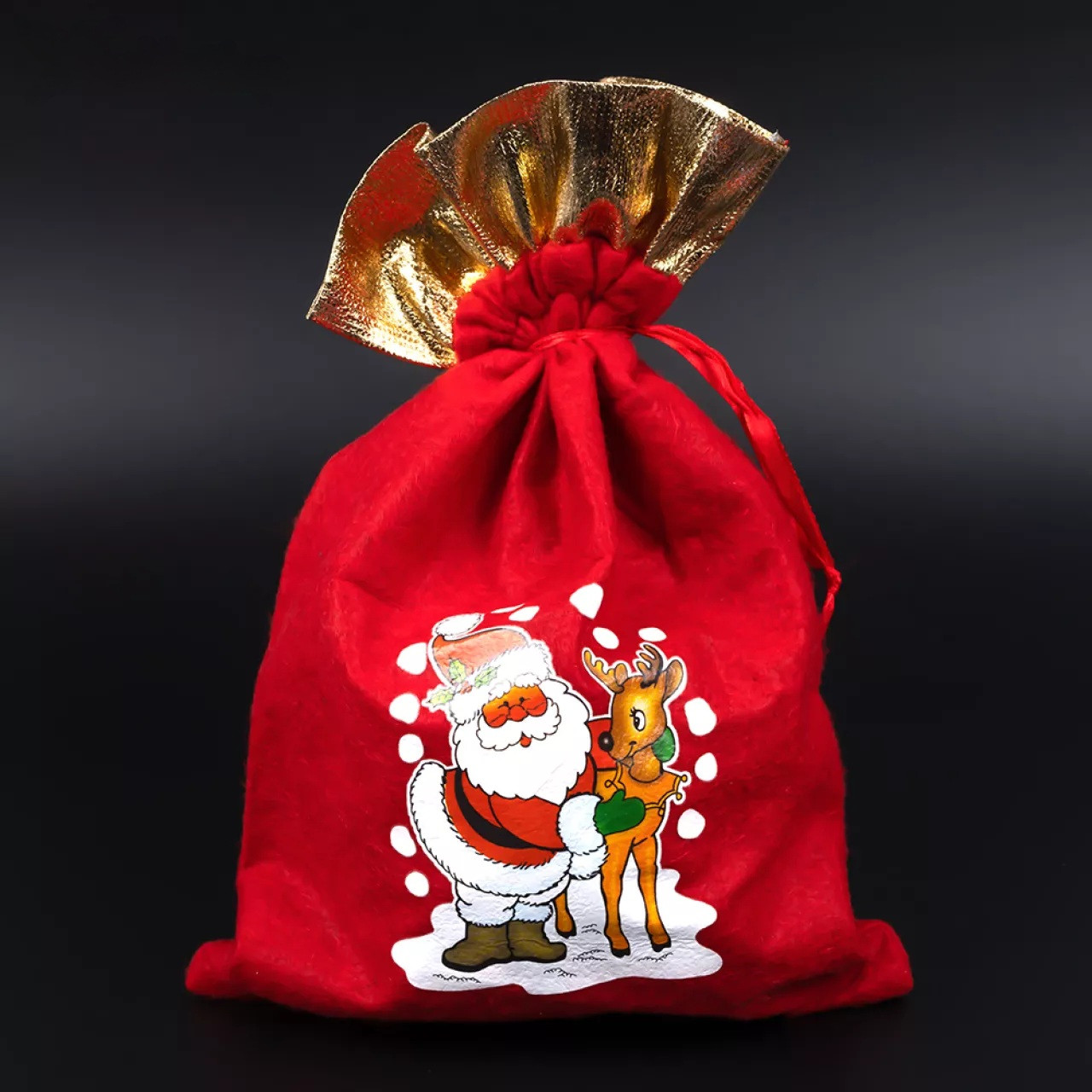 Мішок для подарунків новорічний 30*20 см, фото 1