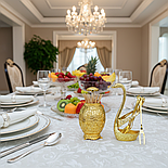 Набір десертних вилочок Swan Gold Sakura 6 шт з підставкою, фото 4