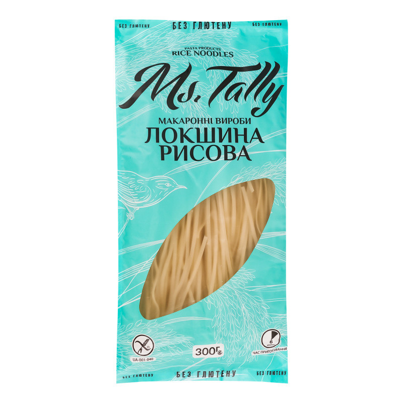 Локшина рисова без глютену Ms.Tally, 300 г, фото 1