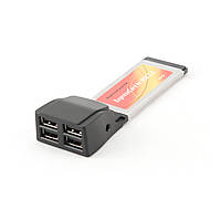 Контроллер Gembird PCMCIAX-USB24; ExpressCard/34mm; USB 2.0; 4 port