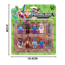 Герої 8909, 8 фігурок зброя, на листі