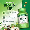Для мозку Nature's Truth Brain UP with L-Theanine, Bacopa, B-12, MCT, 60 рідких капсул, фото 4