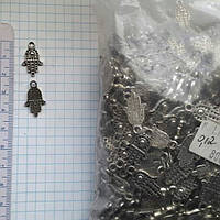 Метал. підвіска "Хамса (рука Фатіми) срібло, 800 шт. в уп.