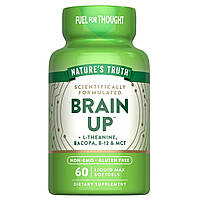 Для мозку Nature's Truth Brain UP with L-Theanine, Bacopa, B-12, MCT, 60 рідких капсул