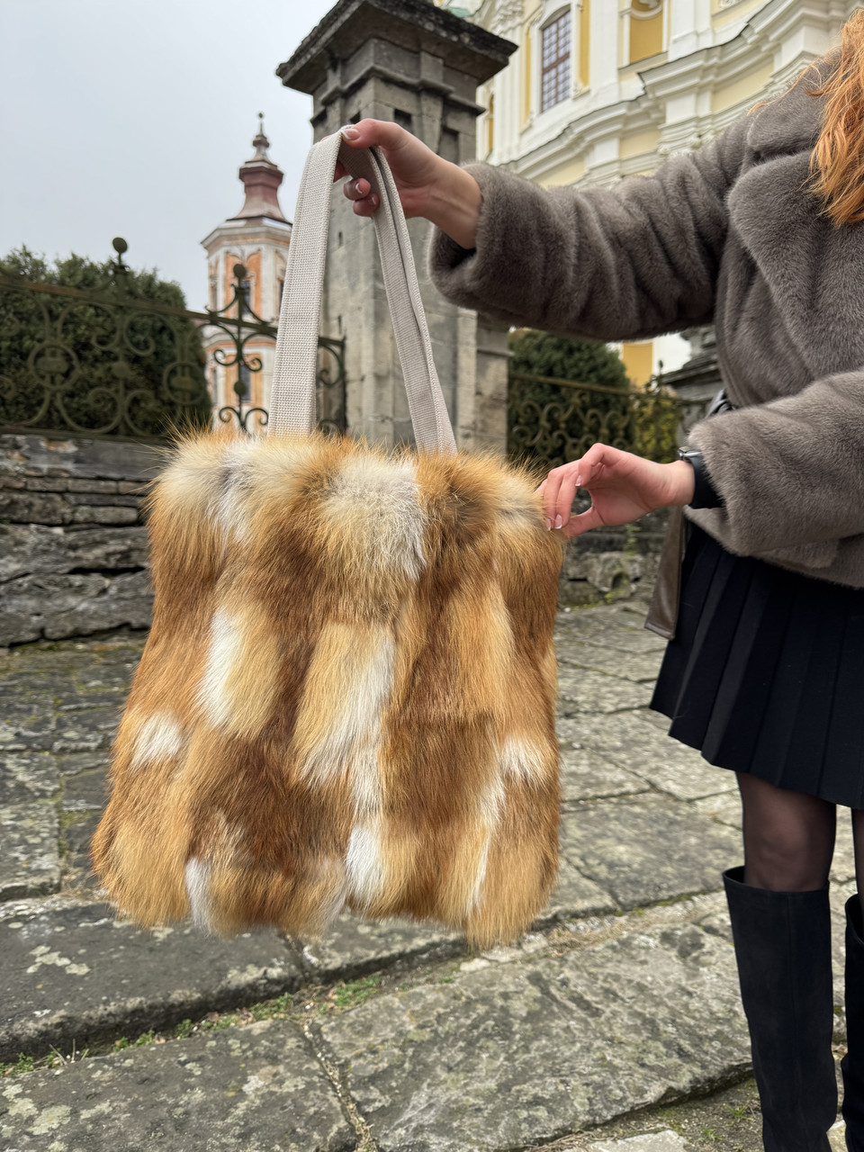 ЖІНОЧА СУМКА ШОППЕР З ЛИСИЦІ, фото 1