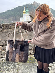 ЖІНОЧНА СУМКА ШОППЕР ІЗ ПЕСЦЯ