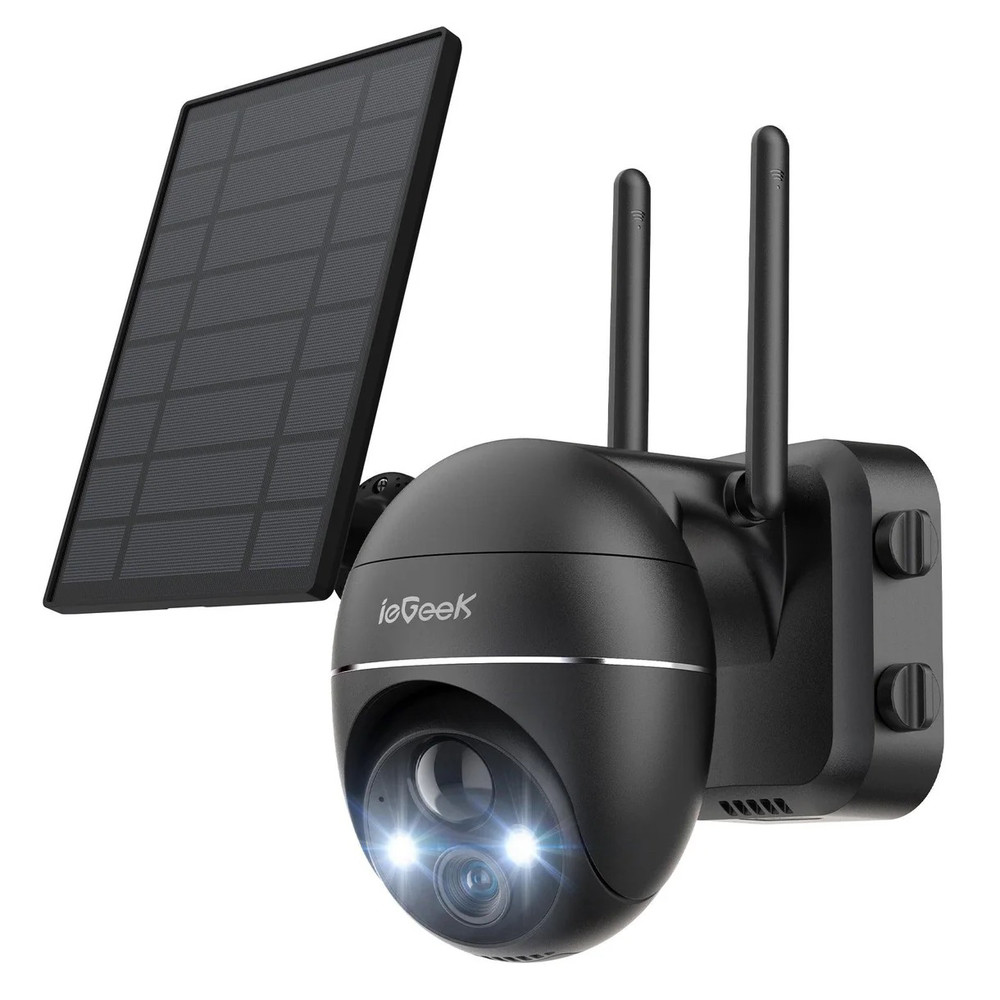 IeGeek ZS-GX1S сонячна камера безпеки 2K/3MP, кольорове нічне бачення, бездротова, PTZ, фото 1