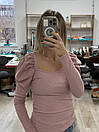 Рожева кофта з акцентом на плечах, фото 3