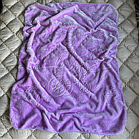 Плед дитячий велюровий 140х110 см Фіолетовий (П4К-post-kid-pled-001-03)