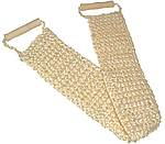 Мочалка великої в'язки з кокосу довга з дерев'яними ручками 50 см №1