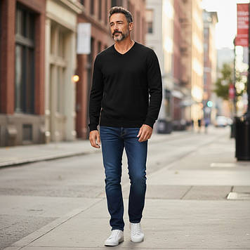 Реглан чоловічий Tony Montana T1002 SIYAH 50% бавовна 50% акрил L(Р)