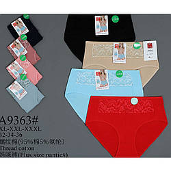 Жіночі котонові труси в рубчик "Закриті" Розмір: 48,50,52 (11399)