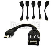 Переходник USB AF-MicroUSB V8 OTG host; 10см