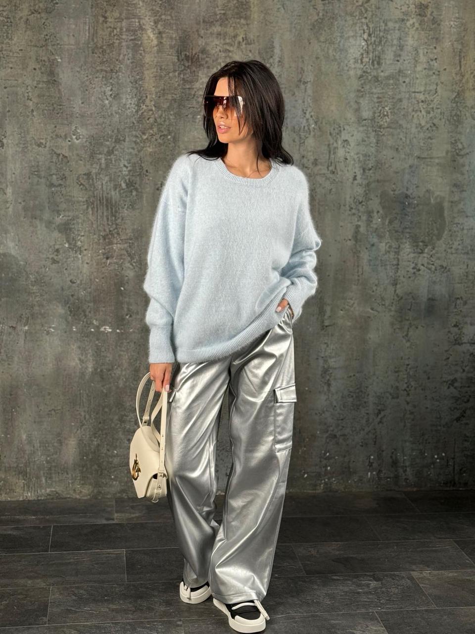 Светр аногоровий теплий блакитний, фото 1