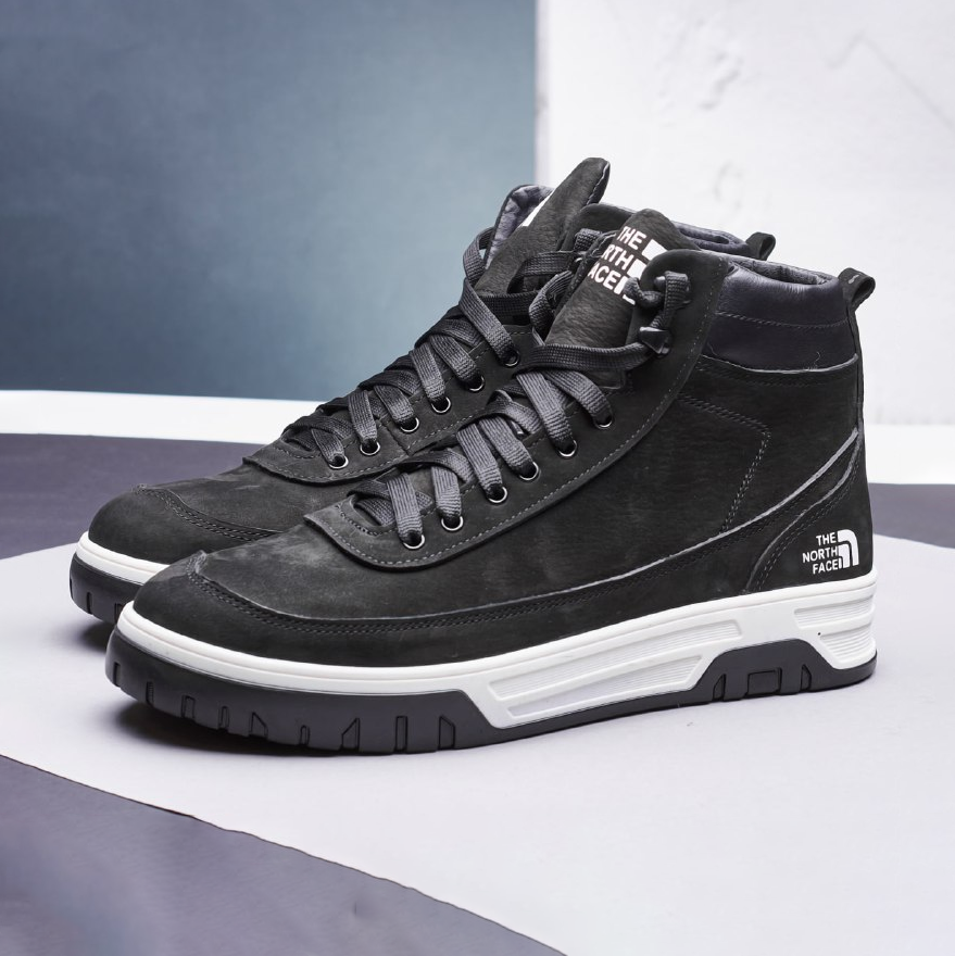 Зимові чоловічі шкіряні черевики, кросівки чорні утеплені з натурального нубука на хутрі на зиму для чоловіків, розмір 40-45, фото 1