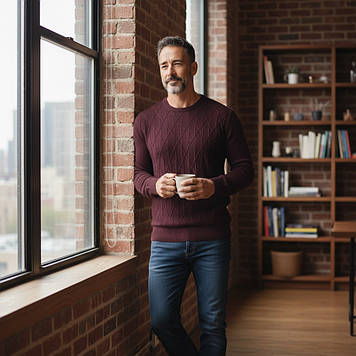 Реглан чоловічий Tony Montana T1312 BORDO 50% бавовна  50% акрил L(Р)