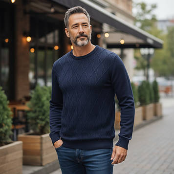 Реглан чоловічий Tony Montana T1312 H.LACIVERT 50% бавовна  50% акрил L(Р)