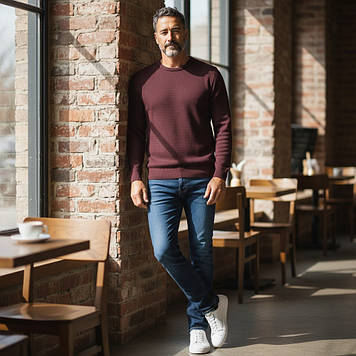 Реглан чоловічий Tony Montana T1315 BORDO 50% бавовна  50% акрил L(Р)