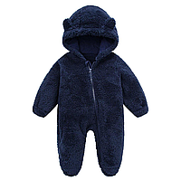 Милий зимовий комбінезон для хлопчиків із капюшоном 62-68 см