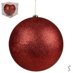 Ялинкова куля з блискітками 25 см 1 шт/уп