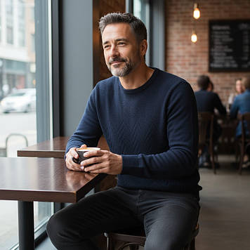 Реглан чоловічий Tony Montana T-1327 LACIVERT 50% бавовна  50% акрил L(Р)